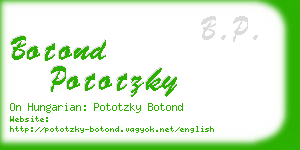 botond pototzky business card